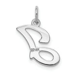 Load image into Gallery viewer, 14K White Gold Initial Letter J Charm Pendant
