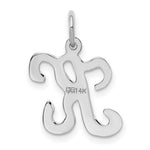 Load image into Gallery viewer, 14K White Gold Initial Letter K Charm Pendant