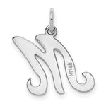 Load image into Gallery viewer, 14K White Gold Initial Letter M Charm Pendant