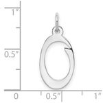 Load image into Gallery viewer, 14K White Gold Initial Letter O Charm Pendant