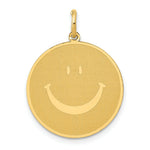 Load image into Gallery viewer, 14K Yellow Gold Solid Polished Smiley Face Pendant