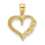 Load image into Gallery viewer, 14K Yellow Gold & Rhodium Heart Pendant