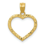 Load image into Gallery viewer, 14K Yellow Gold Diamond-cut Nugget Heart Pendant