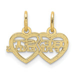 Load image into Gallery viewer, 14K Yellow Gold Double Heart Best Friends Break-apart Charm