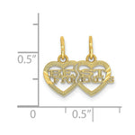 Load image into Gallery viewer, 14K Yellow Gold Double Heart Best Friends Break-apart Charm