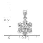 Load image into Gallery viewer, 14K White Gold Snowflake Pendant
