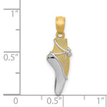 Load image into Gallery viewer, 14K Yellow Gold & Rhodium Ballet Shoe Pendant