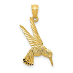 Load image into Gallery viewer, 14K Yellow Gold Hummingbird Pendant