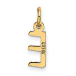 Load image into Gallery viewer, 14K Yellow Gold Small Slanted Block Initial Letter E Charm Pendant