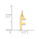 Load image into Gallery viewer, 14K Yellow Gold Small Slanted Block Initial Letter F Charm Pendant