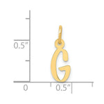 Load image into Gallery viewer, 14K Yellow Gold Small Slanted Block Initial Letter G Charm Pendant