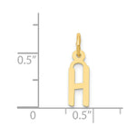 Load image into Gallery viewer, 14K Yellow Gold Small Slanted Block Initial Letter H Charm Pendant