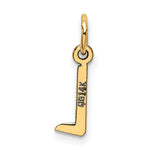 Load image into Gallery viewer, 14K Yellow Gold Small Slanted Block Initial Letter L Charm Pendant