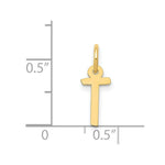 Load image into Gallery viewer, 14K Yellow Gold Small Slanted Block Initial Letter T Charm Pendant