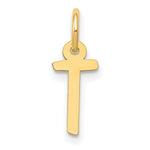 Load image into Gallery viewer, 14K Yellow Gold Small Slanted Block Initial Letter T Charm Pendant
