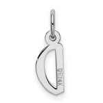 Load image into Gallery viewer, 14K White Gold Small Slanted Block Initial Letter D Charm Pendant