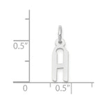 Load image into Gallery viewer, 14K White Gold Small Slanted Block Initial Letter H Charm Pendant