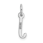 Load image into Gallery viewer, 14K White Gold Small Slanted Block Initial Letter J Charm Pendant