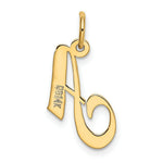 Load image into Gallery viewer, 14K Yellow Gold Small Fancy Script Initial Letter A Charm