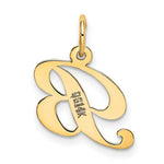 Load image into Gallery viewer, 14K Yellow Gold Small Fancy Script Initial Letter B Charm