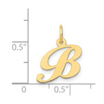 Load image into Gallery viewer, 14K Yellow Gold Small Fancy Script Initial Letter B Charm