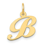 Load image into Gallery viewer, 14K Yellow Gold Small Fancy Script Initial Letter B Charm