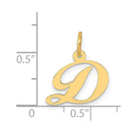 Load image into Gallery viewer, 14K Yellow Gold Small Fancy Script Initial Letter D Charm