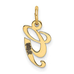 Load image into Gallery viewer, 14K Yellow Gold Small Fancy Script Initial Letter G Charm