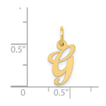 Load image into Gallery viewer, 14K Yellow Gold Small Fancy Script Initial Letter G Charm