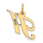 Load image into Gallery viewer, 14K Yellow Gold Small Fancy Script Initial Letter H Charm
