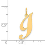 Load image into Gallery viewer, 14K Yellow Gold Small Fancy Script Initial Letter I Charm