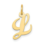 Load image into Gallery viewer, 14K Yellow Gold Small Fancy Script Initial Letter L Charm