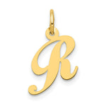 Load image into Gallery viewer, 14K Yellow Gold Small Fancy Script Initial Letter R Charm