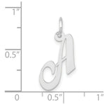 Load image into Gallery viewer, 14K White Gold Small Fancy Script Initial Letter A Charm Pendant