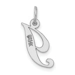 Load image into Gallery viewer, 14K White Gold Small Fancy Script Initial Letter I Charm Pendant
