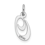 Load image into Gallery viewer, 14K White Gold Small Fancy Script Initial Letter O Charm Pendant
