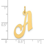 Load image into Gallery viewer, 14K Yellow Gold Medium Fancy Script Initial Letter A Charm Pendant