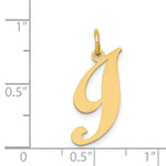Load image into Gallery viewer, 14K Yellow Gold Medium Fancy Script Initial Letter I Charm Pendant