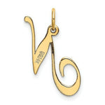 Load image into Gallery viewer, 14K Yellow Gold Medium Fancy Script Initial Letter N Charm Pendant
