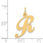 Load image into Gallery viewer, 14K Yellow Gold Medium Fancy Script Initial Letter R Charm Pendant