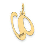 Load image into Gallery viewer, 14K Yellow Gold Medium Fancy Script Initial Letter V Charm Pendant