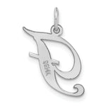 Load image into Gallery viewer, 14K White Gold Medium Fancy Script Initial Letter F Charm Pendant