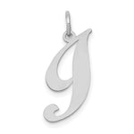 Load image into Gallery viewer, 14K White Gold Medium Fancy Script Initial Letter I Charm Pendant