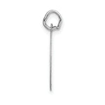 Load image into Gallery viewer, 14K White Gold Medium Fancy Script Initial Letter J Charm Pendant