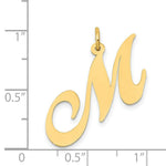 Load image into Gallery viewer, 14K Yellow Gold Large Fancy Script Initial Letter M Charm Pendant