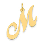 Load image into Gallery viewer, 14K Yellow Gold Large Fancy Script Initial Letter M Charm Pendant
