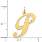 Load image into Gallery viewer, 14K Yellow Gold Large Fancy Script Initial Letter P Charm Pendant