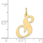 Load image into Gallery viewer, 14K Yellow Gold Large Fancy Script Initial Letter S Charm Pendant