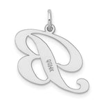 Load image into Gallery viewer, 14K White Gold Large Fancy Script Initial Letter B Charm Pendant