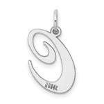 Load image into Gallery viewer, 14K White Gold Large Fancy Script Initial Letter C Charm Pendant